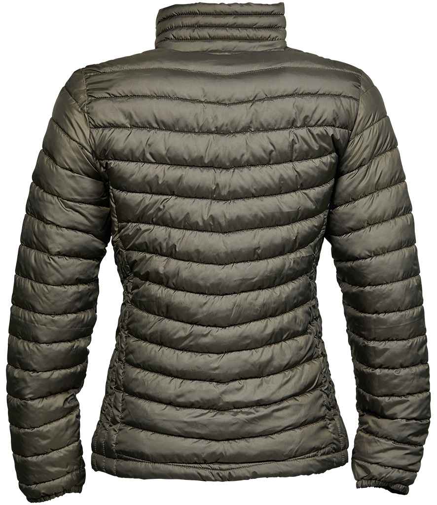 Tee Jays Ladies Zepelin Padded Jacket in by Tee Jays — Custom branded clothing by Print Press, featuring premium embroidery produced in our specialist print lab in the UK.