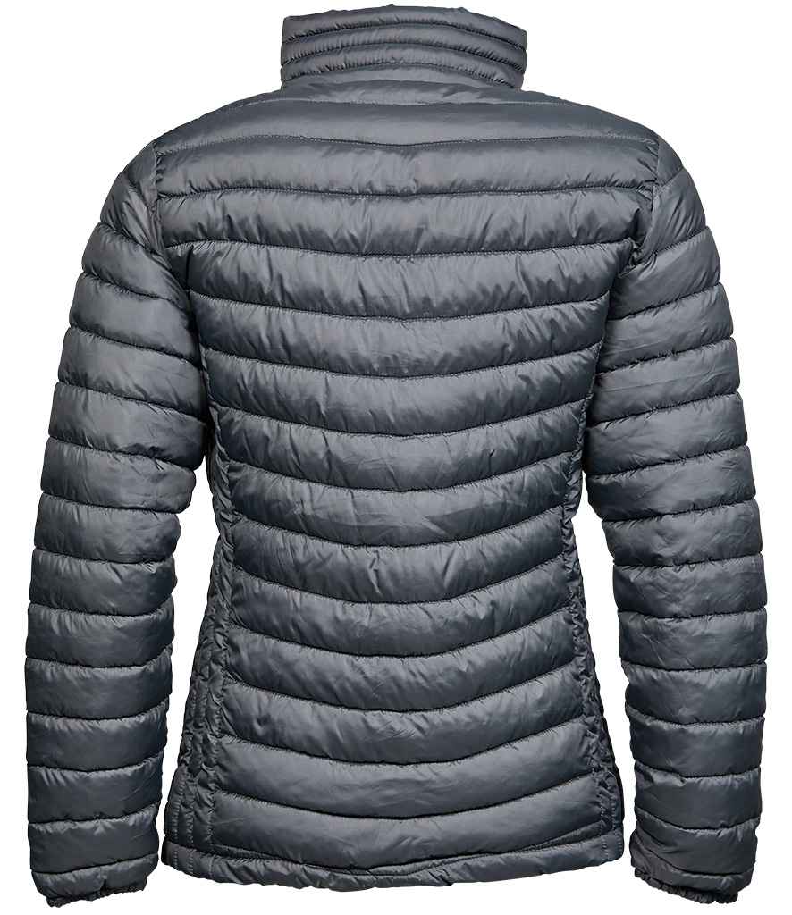 Tee Jays Ladies Zepelin Padded Jacket in by Tee Jays — Custom branded clothing by Print Press, featuring premium embroidery produced in our specialist print lab in the UK.