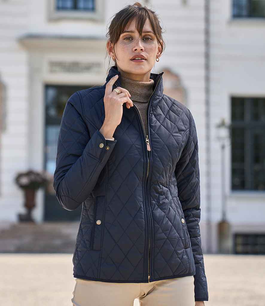 Tee Jays Ladies Richmond Jacket in Deep Navy by Tee Jays — Custom branded clothing by Print Press, featuring premium embroidery produced in our specialist print lab in the UK.