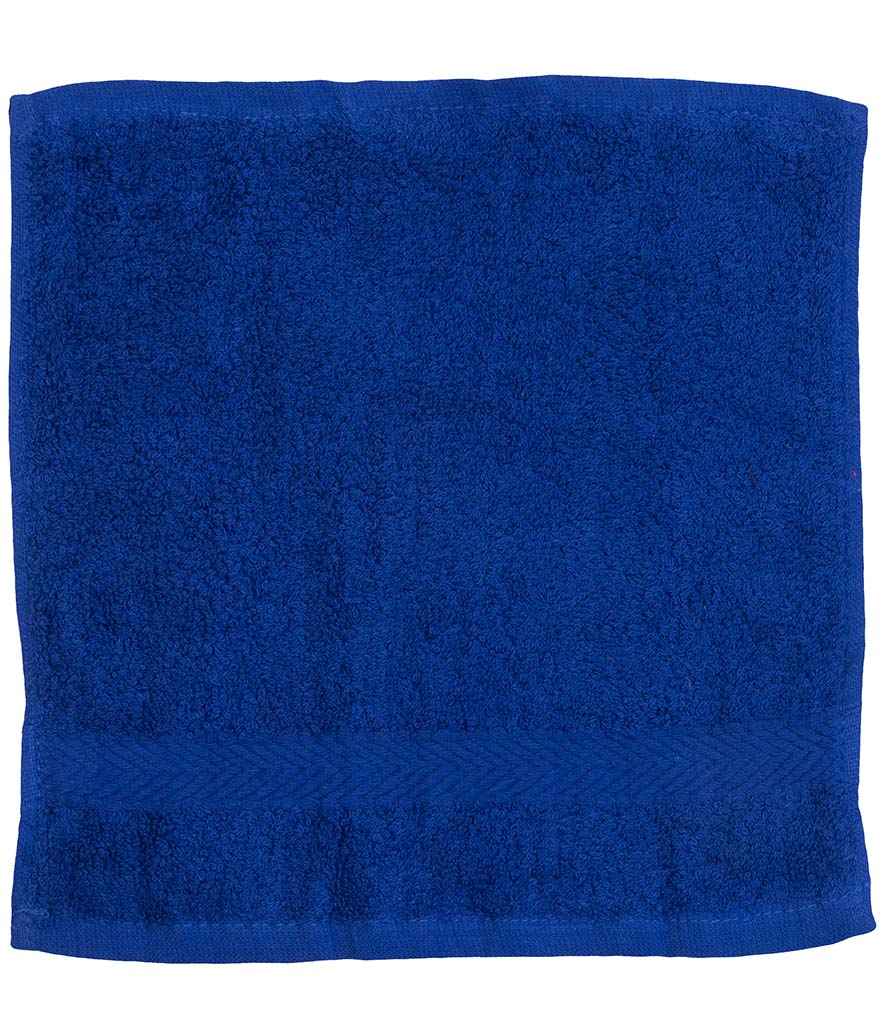 Towel City Luxury Face Cloth in ONE Royal Blue by Towel City — Custom branded clothing by Print Press, featuring premium embroidery produced in our specialist print lab in the UK.