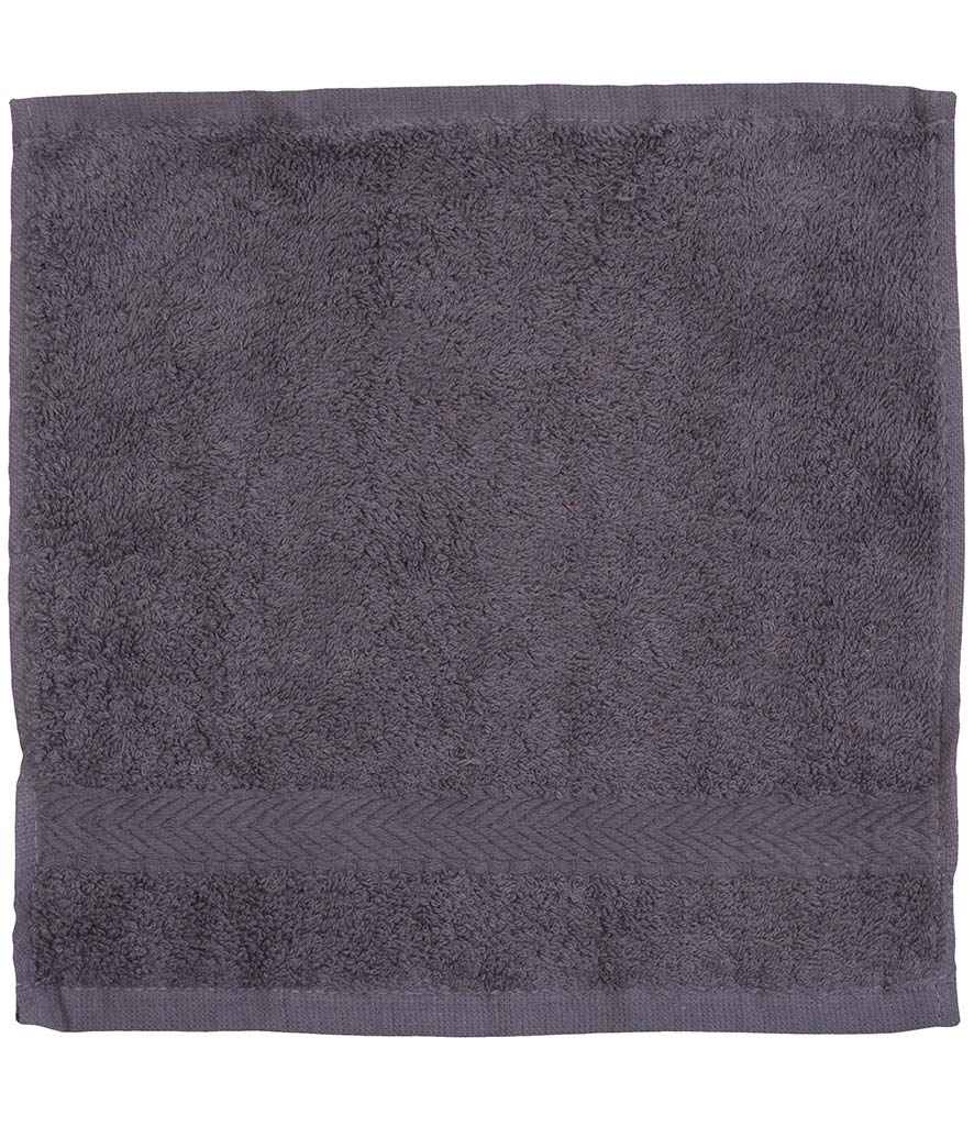 Towel City Luxury Face Cloth in ONE Steel Grey by Towel City — Custom branded clothing by Print Press, featuring premium embroidery produced in our specialist print lab in the UK.