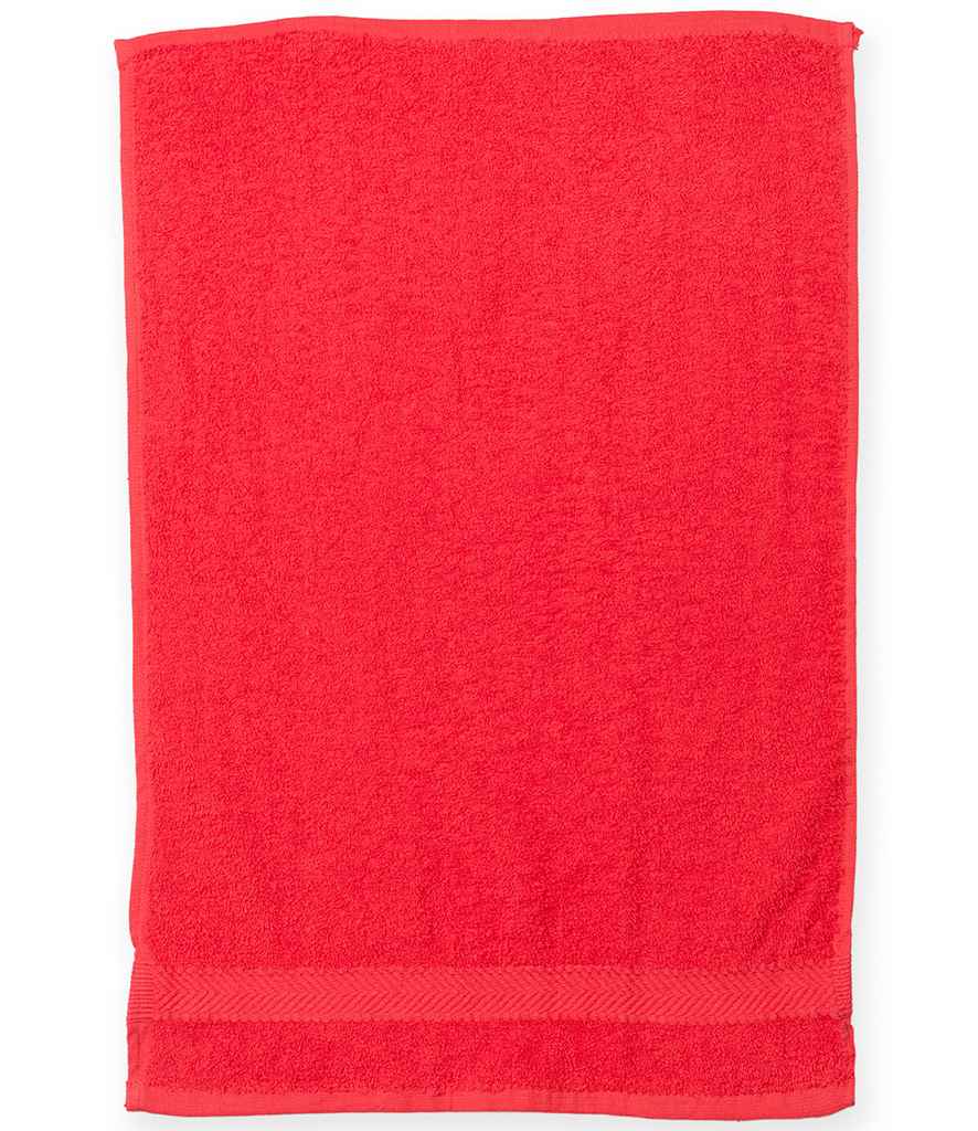 Towel City Gym Towel in ONE Red by Towel City — Custom branded clothing by Print Press, featuring premium embroidery produced in our specialist print lab in the UK.