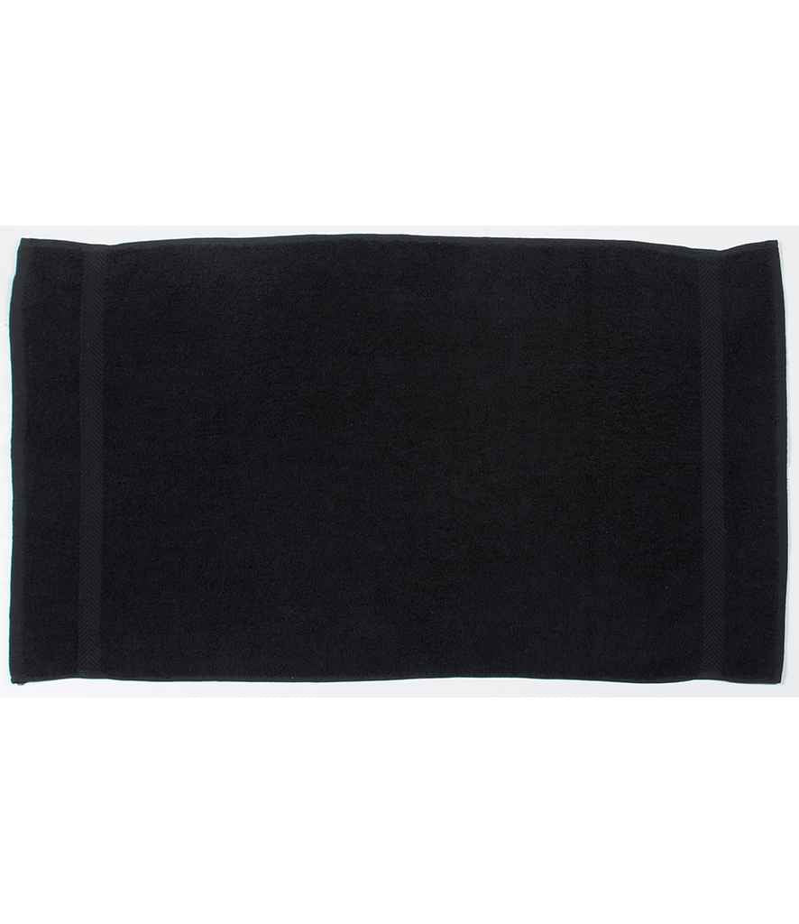 Towel City Luxury Hand Towel in ONE Black by Towel City — Custom branded clothing by Print Press, featuring premium embroidery produced in our specialist print lab in the UK.