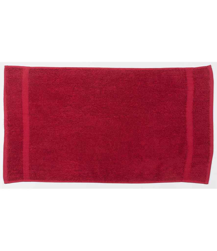 Towel City Luxury Hand Towel in ONE Deep Red by Towel City — Custom branded clothing by Print Press, featuring premium embroidery produced in our specialist print lab in the UK.