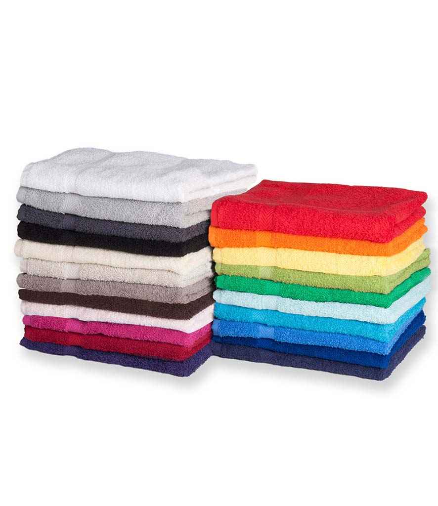 Towel City Luxury Hand Towel in ONE Red by Towel City — Custom branded clothing by Print Press, featuring premium embroidery produced in our specialist print lab in the UK.