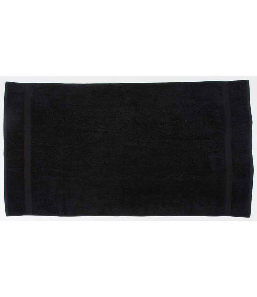Towel City Luxury Bath Towel in ONE Black by Towel City — Custom branded clothing by Print Press, featuring premium embroidery produced in our specialist print lab in the UK.