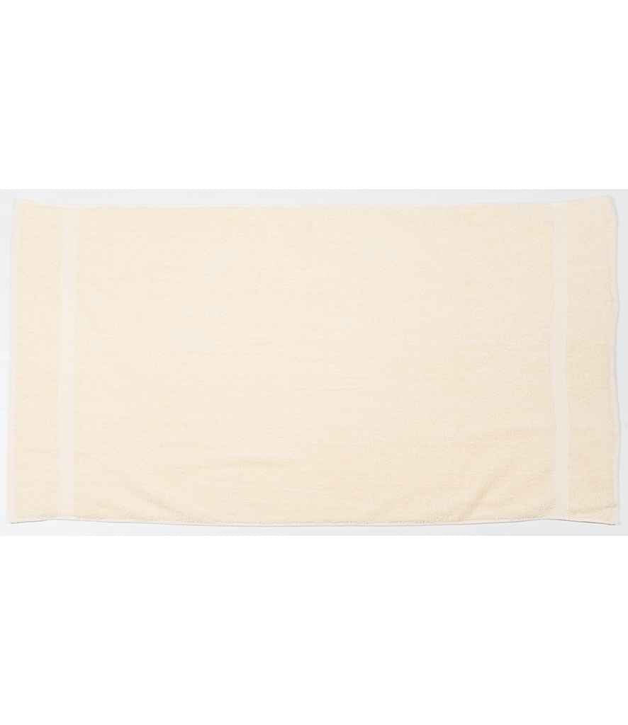 Towel City Luxury Bath Towel in ONE Cream by Towel City — Custom branded clothing by Print Press, featuring premium embroidery produced in our specialist print lab in the UK.
