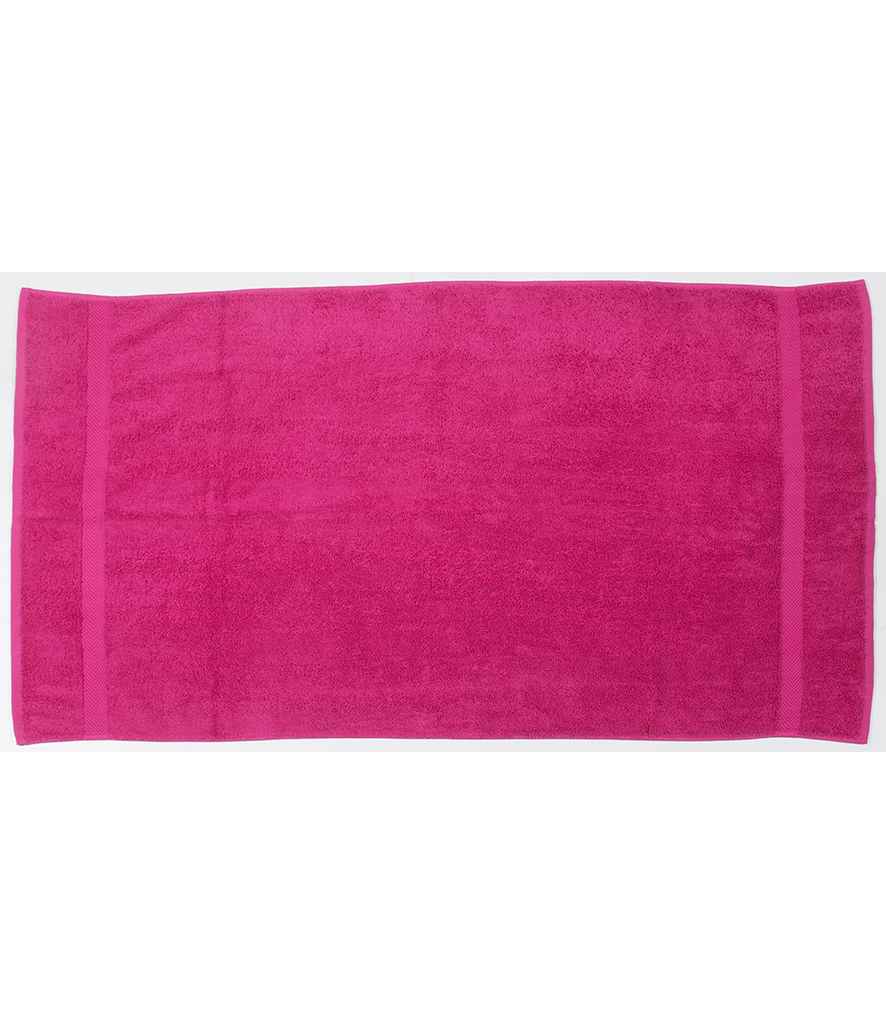 Towel City Luxury Bath Towel in ONE Fuchsia by Towel City — Custom branded clothing by Print Press, featuring premium embroidery produced in our specialist print lab in the UK.