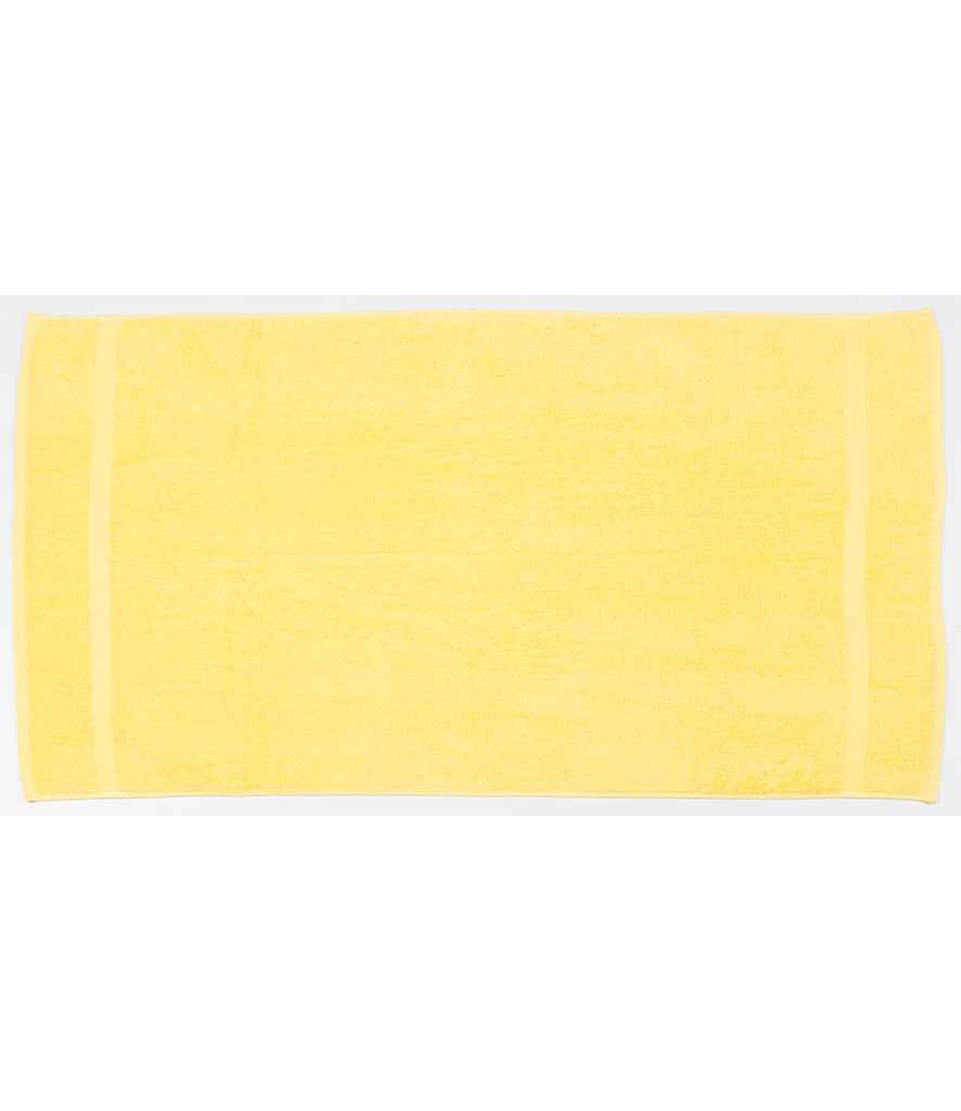 Towel City Luxury Bath Towel in ONE Yellow by Towel City — Custom branded clothing by Print Press, featuring premium embroidery produced in our specialist print lab in the UK.