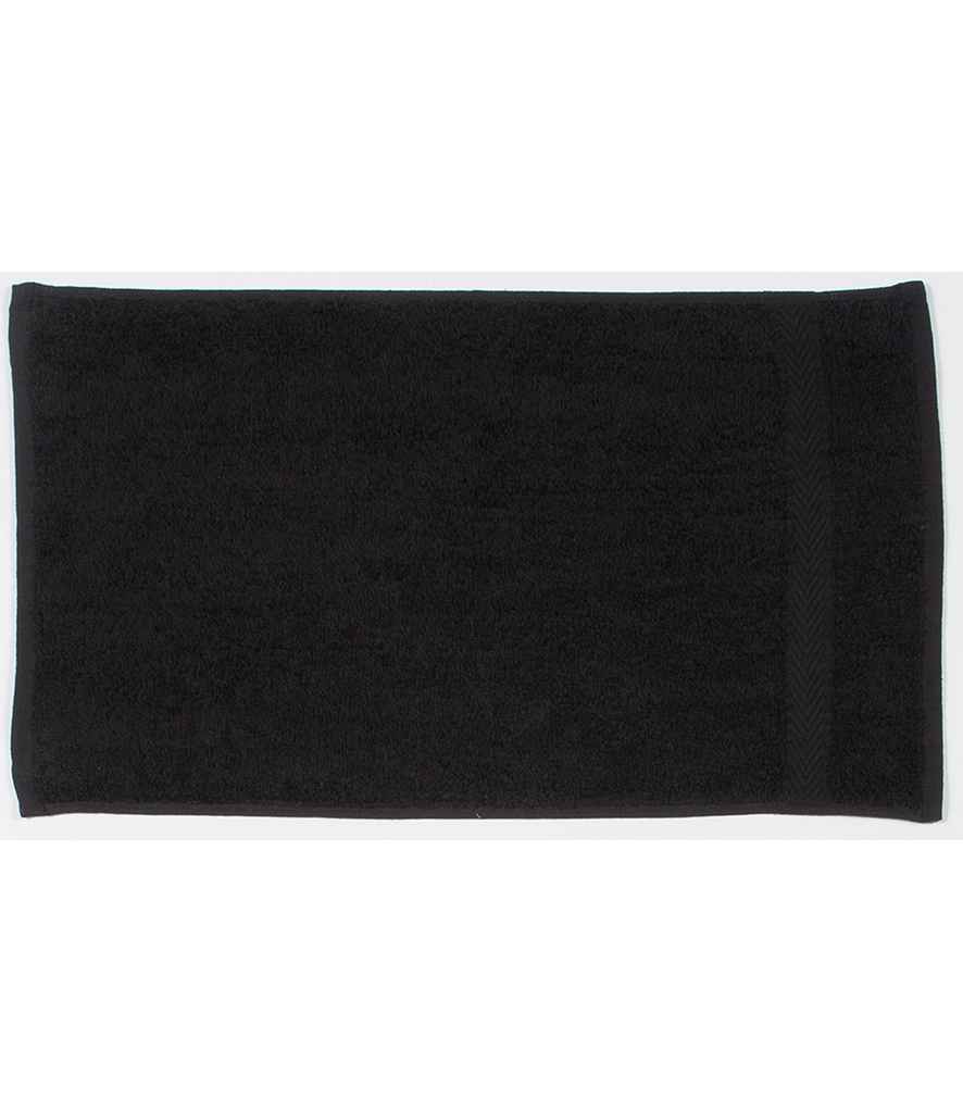 Towel City Luxury Guest Towel in ONE Black by Towel City — Custom branded clothing by Print Press, featuring premium embroidery produced in our specialist print lab in the UK.