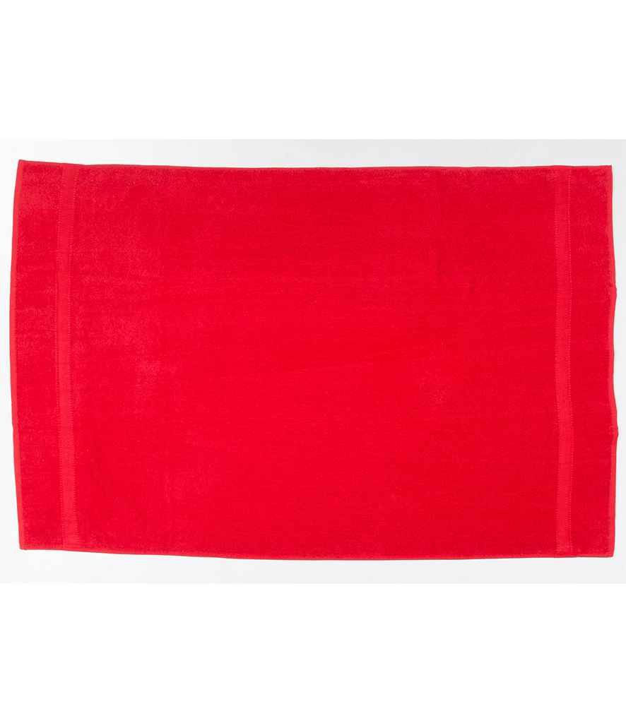 Towel City Luxury Bath Sheet in ONE Red by Towel City — Custom branded clothing by Print Press, featuring premium embroidery produced in our specialist print lab in the UK.
