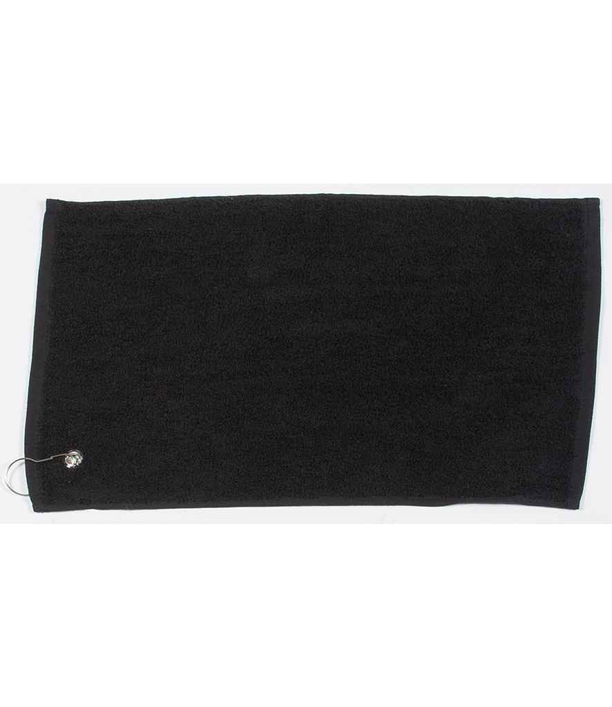 Towel City Luxury Golf Towel in ONE Black by Towel City — Custom branded clothing by Print Press, featuring premium embroidery produced in our specialist print lab in the UK.