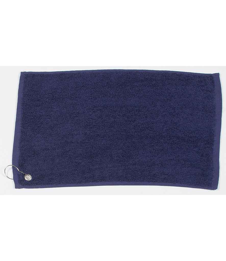 Towel City Luxury Golf Towel in ONE Navy by Towel City — Custom branded clothing by Print Press, featuring premium embroidery produced in our specialist print lab in the UK.