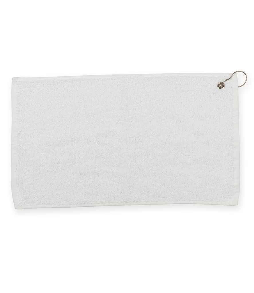 Towel City Luxury Golf Towel in ONE White by Towel City — Custom branded clothing by Print Press, featuring premium embroidery produced in our specialist print lab in the UK.
