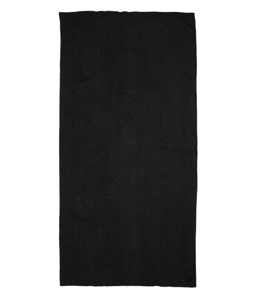 Towel City Microfibre Guest Towel in ONE Black by Towel City — Custom branded clothing by Print Press, featuring premium embroidery produced in our specialist print lab in the UK.