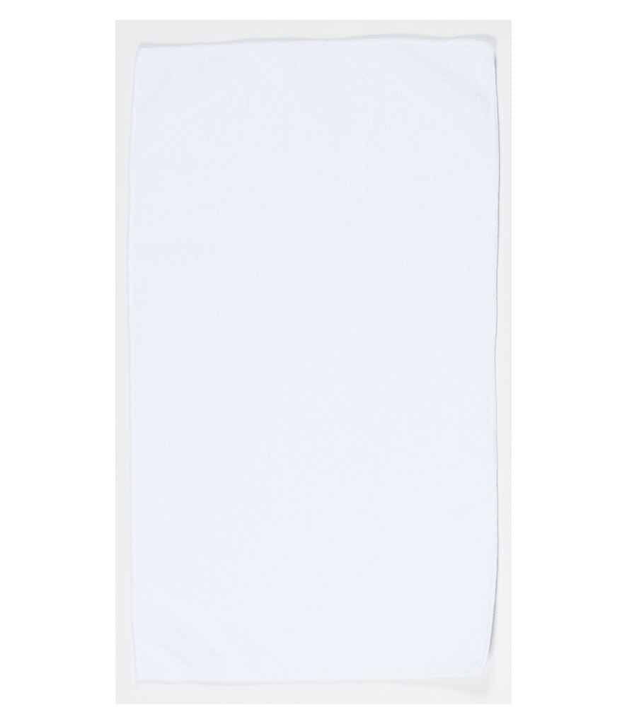 Towel City Microfibre Guest Towel in ONE White by Towel City — Custom branded clothing by Print Press, featuring premium embroidery produced in our specialist print lab in the UK.