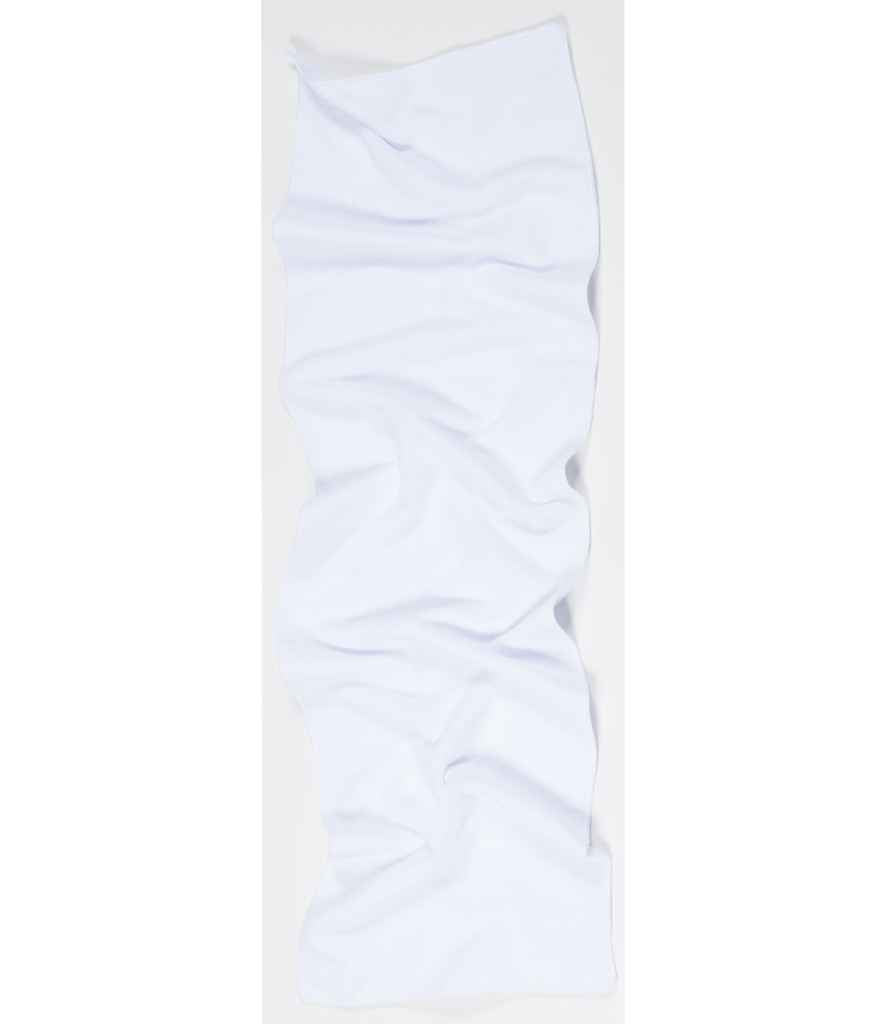 Towel City Microfibre Sports Towel in ONE White by Towel City — Custom branded clothing by Print Press, featuring premium embroidery produced in our specialist print lab in the UK.
