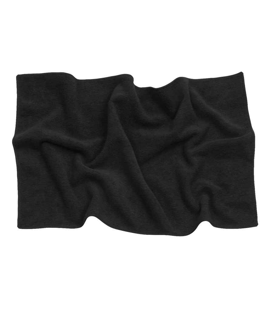 Towel City Microfibre Bath Towel in ONE Black by Towel City — Custom branded clothing by Print Press, featuring premium embroidery produced in our specialist print lab in the UK.