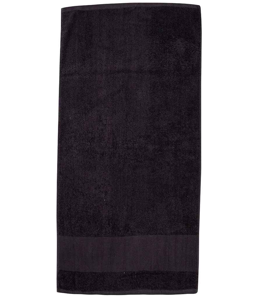 Towel City Printable Border Bath Towel in ONE Black by Towel City — Custom branded clothing by Print Press, featuring premium embroidery produced in our specialist print lab in the UK.