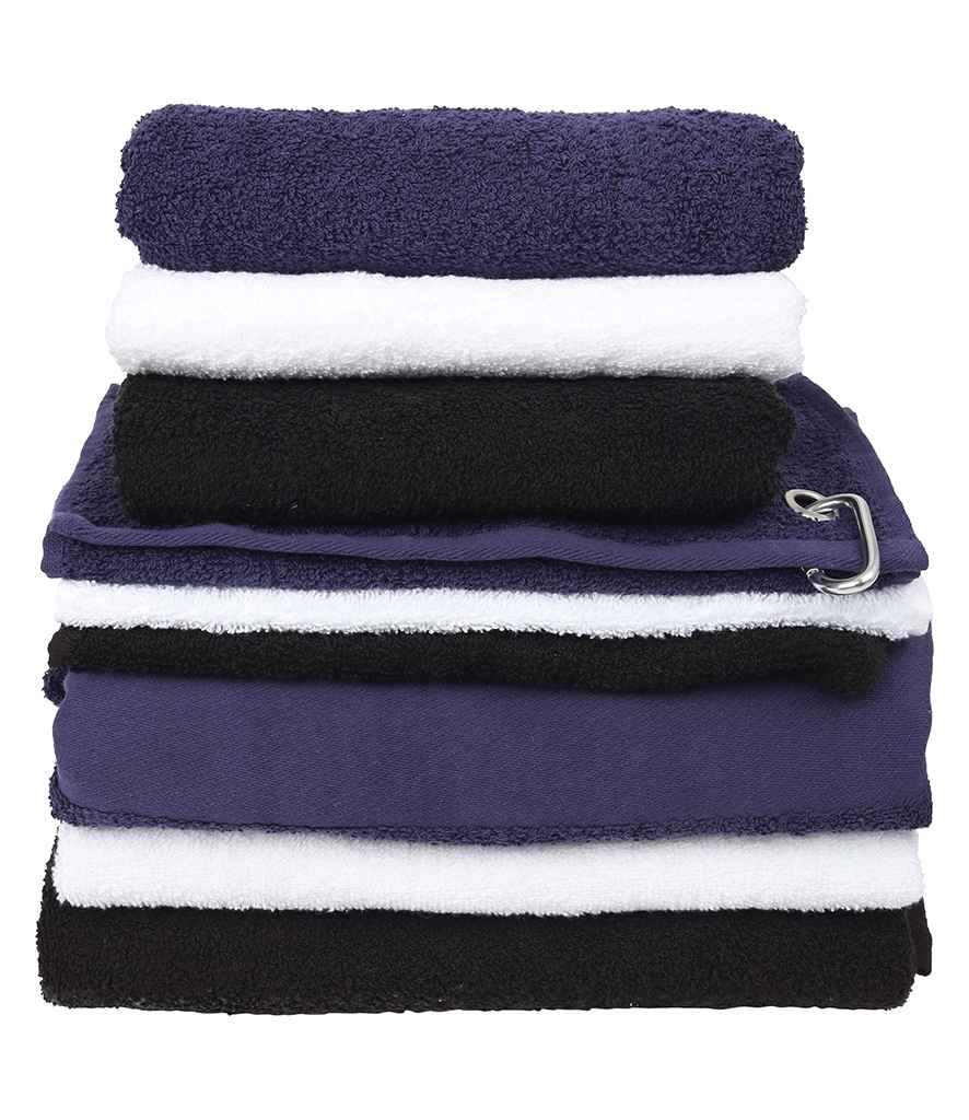 Towel City Printable Border Bath Towel in ONE Navy by Towel City — Custom branded clothing by Print Press, featuring premium embroidery produced in our specialist print lab in the UK.