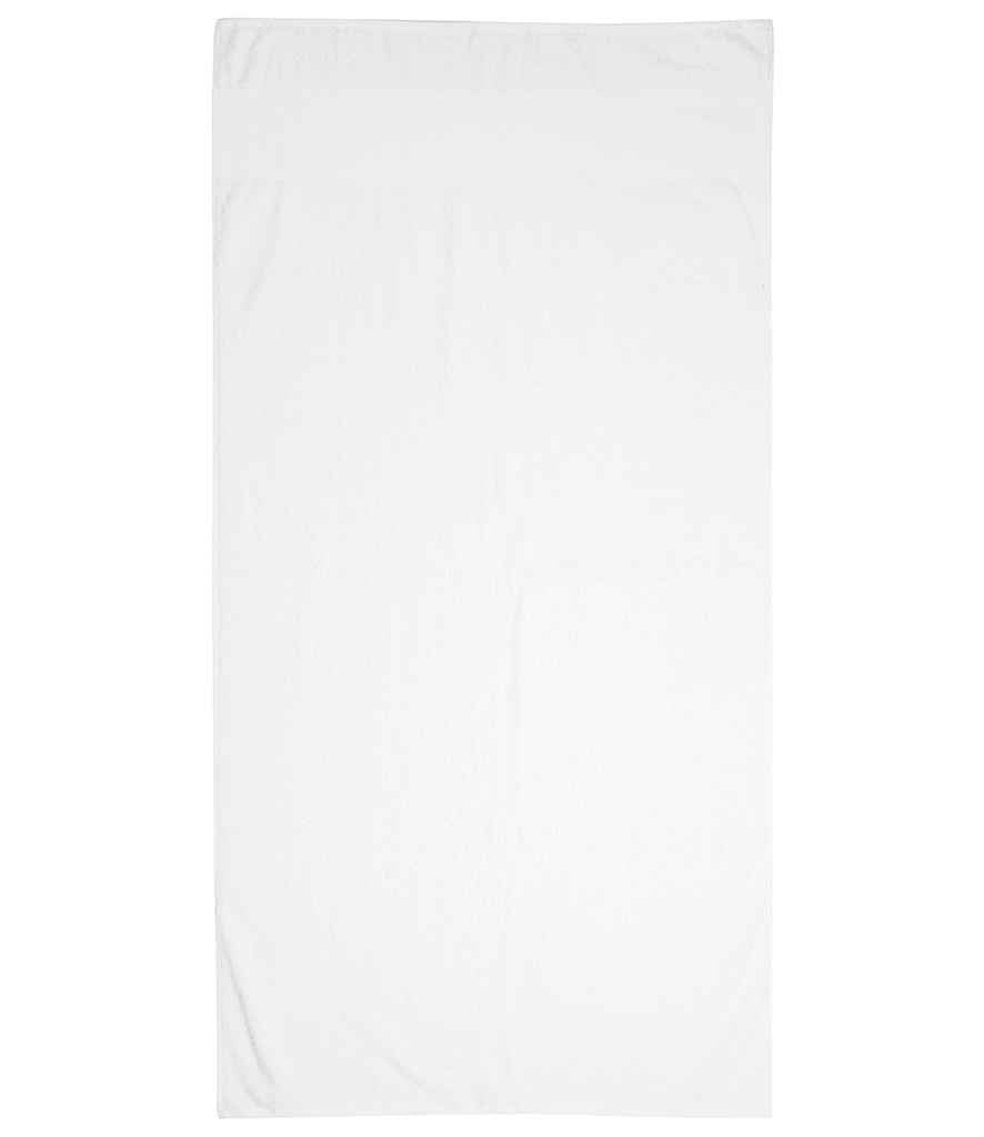 Towel City Printable Border Bath Towel in ONE White by Towel City — Custom branded clothing by Print Press, featuring premium embroidery produced in our specialist print lab in the UK.