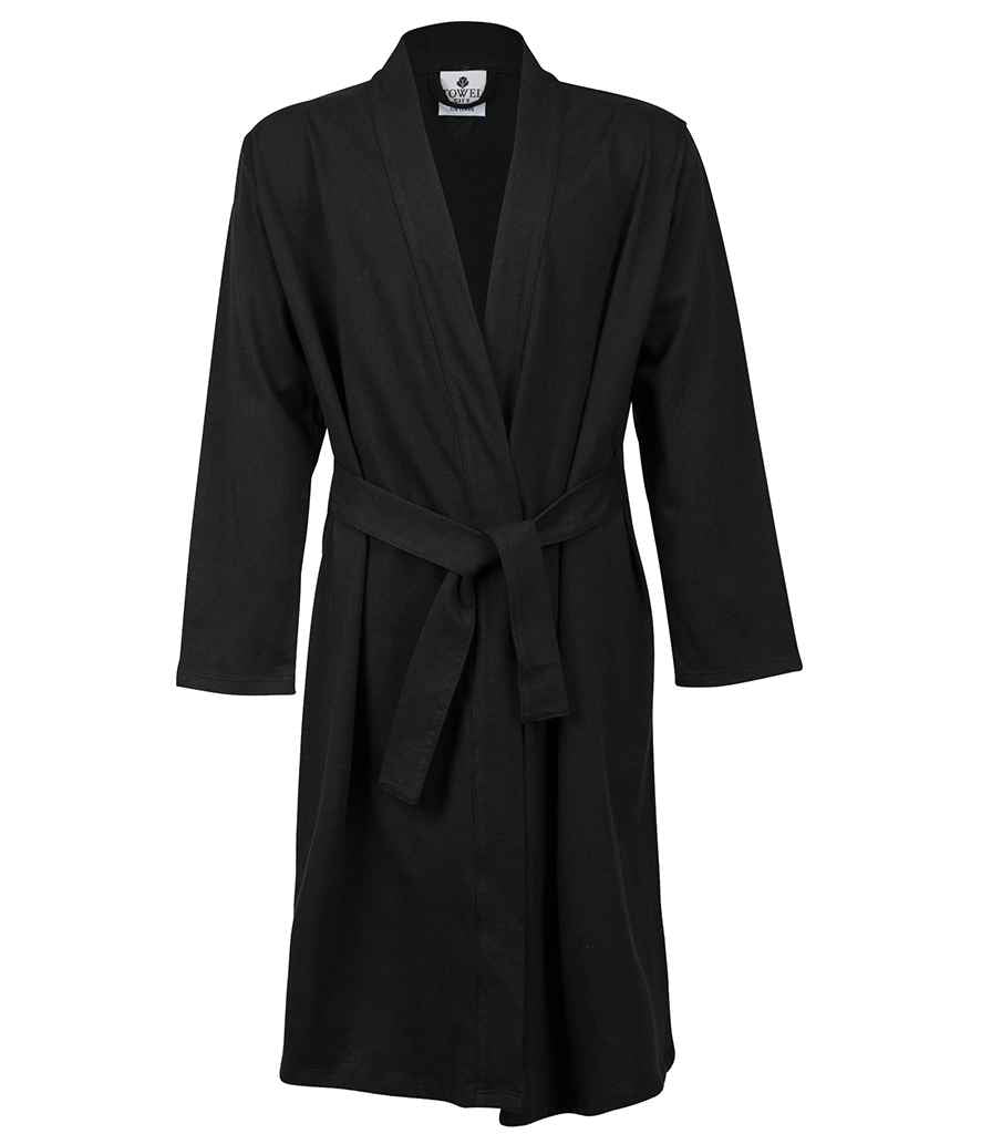 Towel City Kids Robe in Black by Towel City — Custom branded clothing by Print Press, featuring premium embroidery produced in our specialist print lab in the UK.