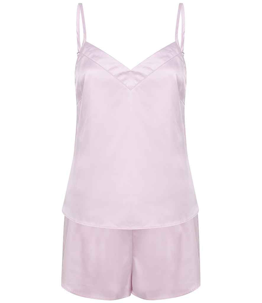 Towel City Ladies Satin Cami Short PJ's in by Towel City — Custom branded clothing by Print Press, featuring premium embroidery produced in our specialist print lab in the UK.