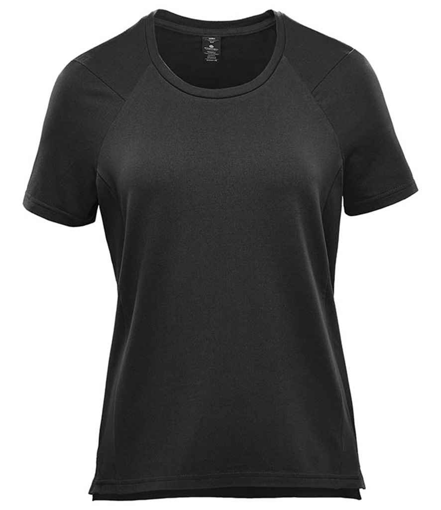 Stormtech LadiesTundra Performance T-Shirt in Black by Stormtech — Custom branded clothing by Print Press, featuring premium embroidery produced in our specialist print lab in the UK.