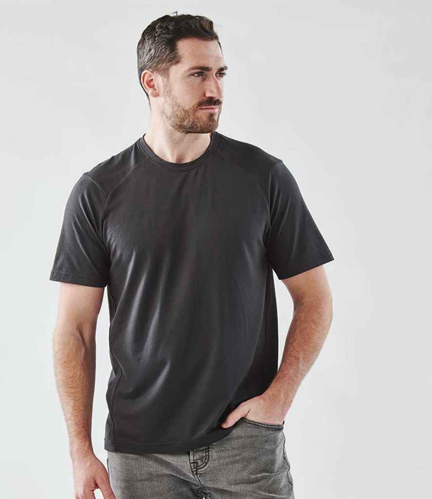 Stormtech Tundra Performance T-Shirt in Graphite Grey by Stormtech — Custom branded clothing by Print Press, featuring premium embroidery produced in our specialist print lab in the UK.