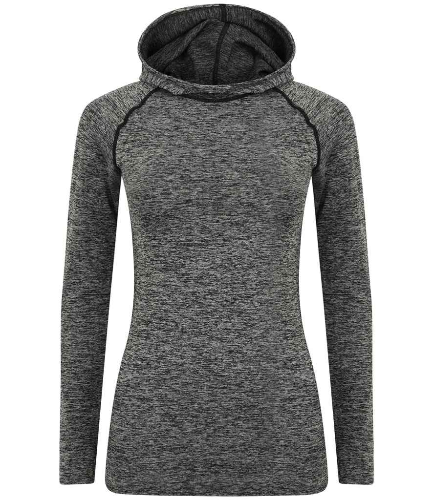 Tombo Ladies Seamless Hoodie in Dark Grey Marl by Tombo — Custom branded clothing by Print Press, featuring premium embroidery produced in our specialist print lab in the UK.