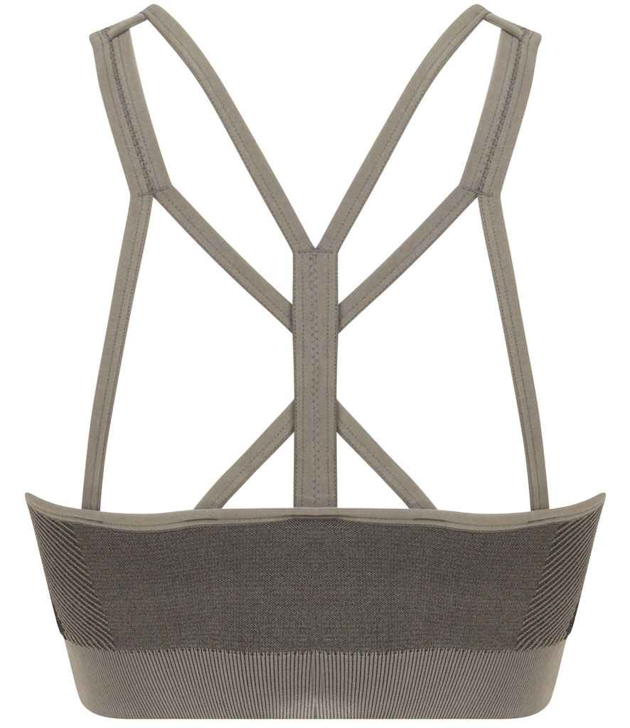 Tombo Ladies Seamless Panelled Crop Top in by Tombo — Custom branded clothing by Print Press, featuring premium embroidery produced in our specialist print lab in the UK.