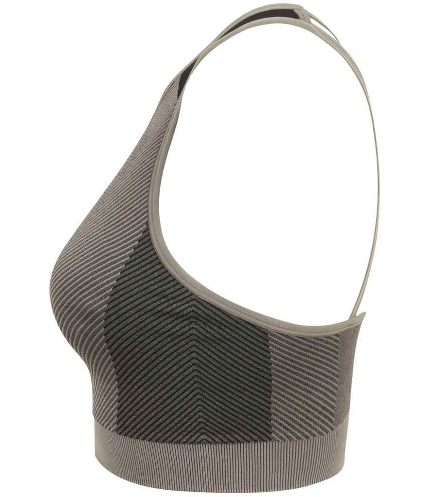 Tombo Ladies Seamless Panelled Crop Top in by Tombo — Custom branded clothing by Print Press, featuring premium embroidery produced in our specialist print lab in the UK.