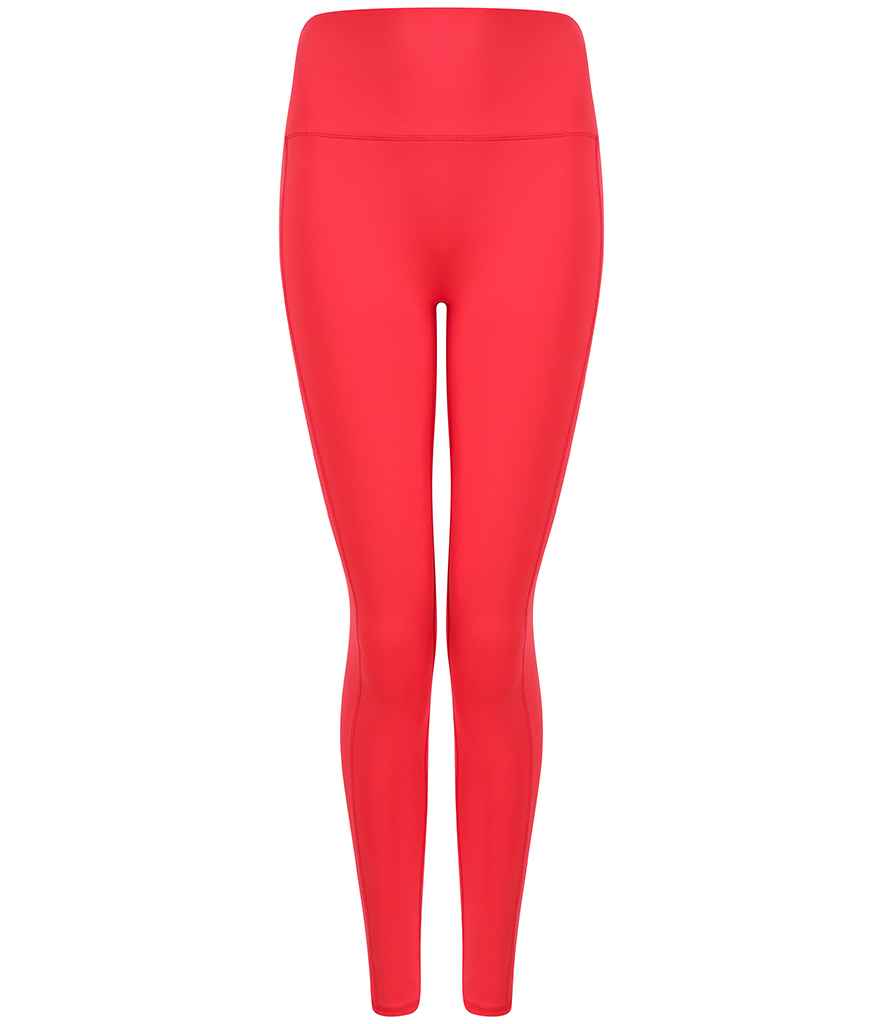 Tombo Ladies Core Pocket Leggings in Hot Coral by Tombo — Custom branded clothing by Print Press, featuring premium embroidery produced in our specialist print lab in the UK.