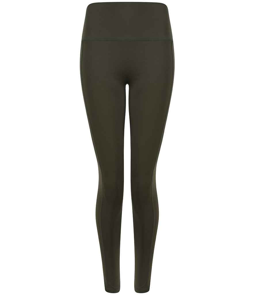Tombo Ladies Core Pocket Leggings in Olive Green by Tombo — Custom branded clothing by Print Press, featuring premium embroidery produced in our specialist print lab in the UK.