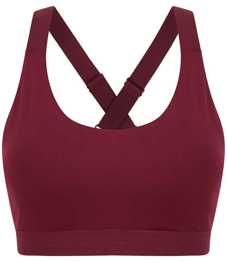 Tombo Medium Impact Core Bra in Deep Burgundy by Tombo — Custom branded clothing by Print Press, featuring premium embroidery produced in our specialist print lab in the UK.