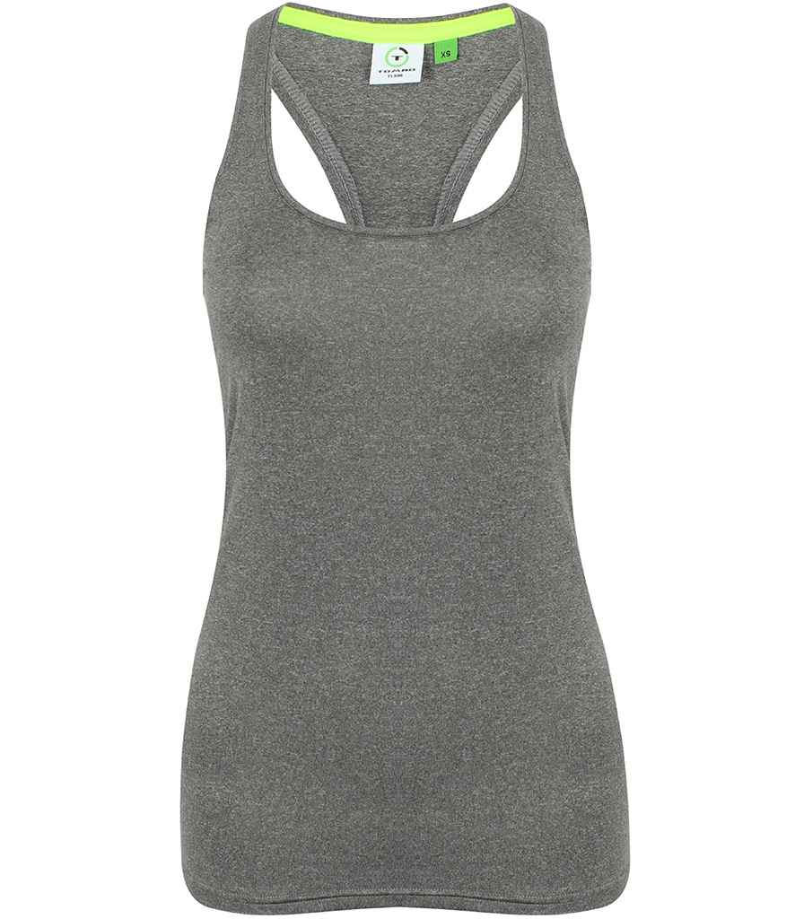 Tombo Ladies Racer Back Vest in Grey Marl by Tombo — Custom branded clothing by Print Press, featuring premium embroidery produced in our specialist print lab in the UK.