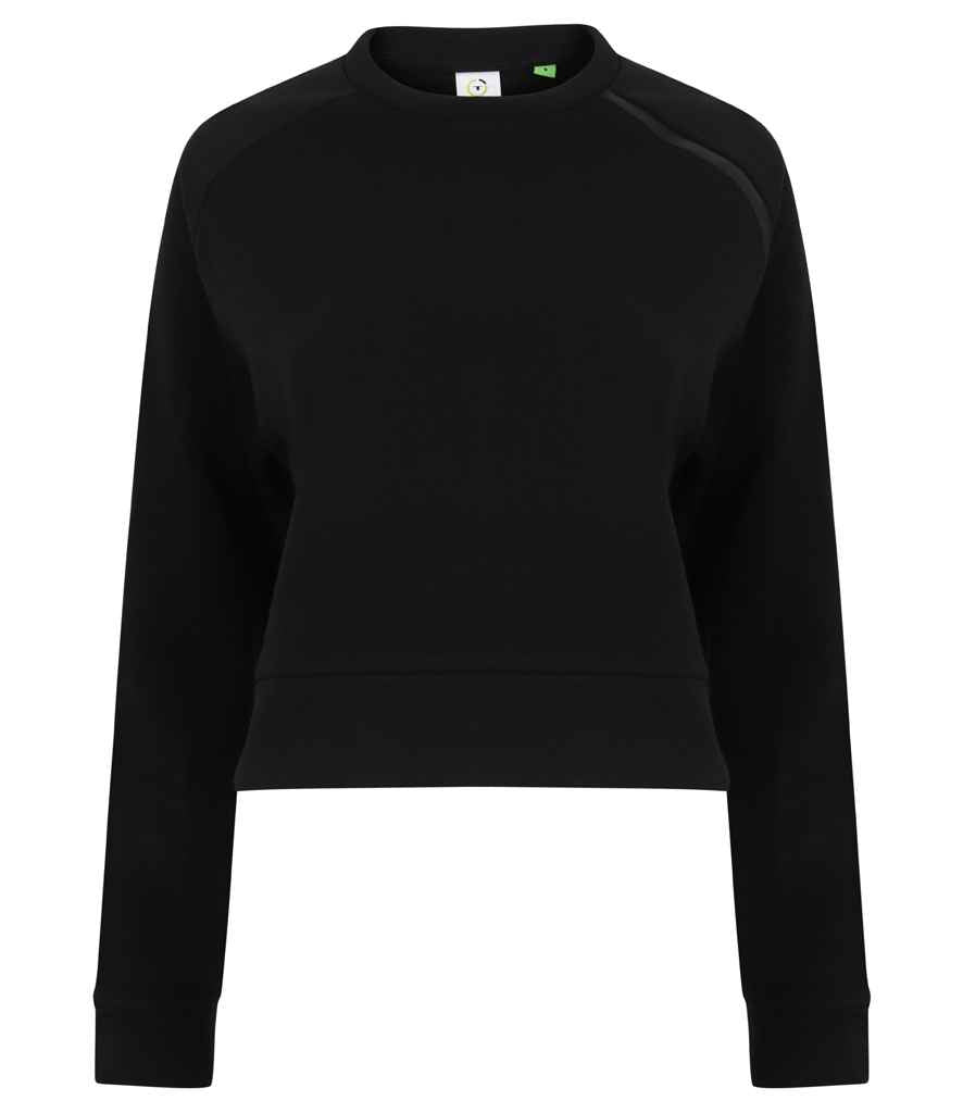 Tombo Ladies Cropped Sweatshirt in Black by Tombo — Custom branded clothing by Print Press, featuring premium embroidery produced in our specialist print lab in the UK.