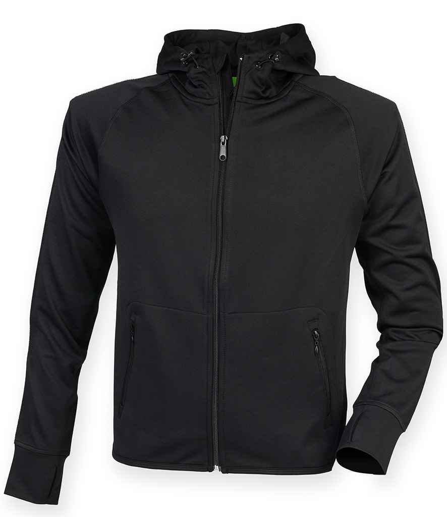 Tombo Lightweight Running Hoodie in Black by Tombo — Custom branded clothing by Print Press, featuring premium embroidery produced in our specialist print lab in the UK.