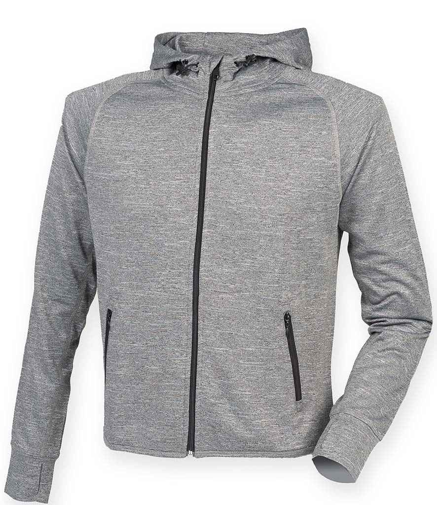 Tombo Lightweight Running Hoodie in Grey Marl by Tombo — Custom branded clothing by Print Press, featuring premium embroidery produced in our specialist print lab in the UK.