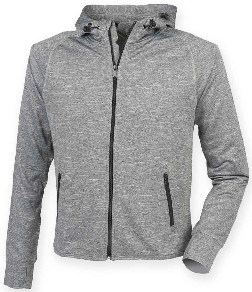 Tombo Ladies Lightweight Running Hoodie in Grey Marl by Tombo — Custom branded clothing by Print Press, featuring premium embroidery produced in our specialist print lab in the UK.