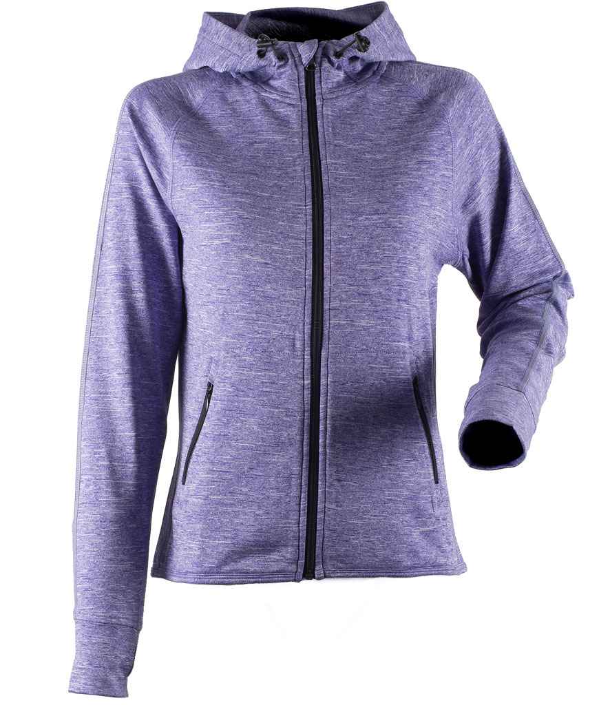 Tombo Ladies Lightweight Running Hoodie in Purple Marl by Tombo — Custom branded clothing by Print Press, featuring premium embroidery produced in our specialist print lab in the UK.