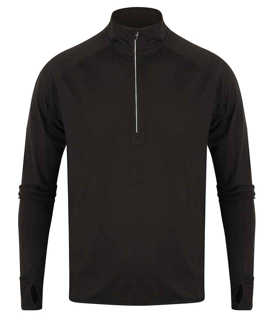 Tombo Long Sleeve Zip Neck Performance Top in by Tombo — Custom branded clothing by Print Press, featuring premium embroidery produced in our specialist print lab in the UK.
