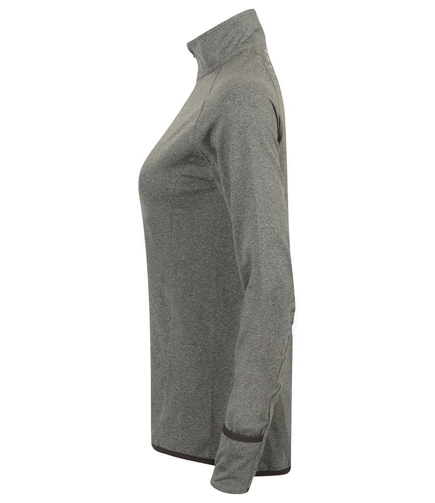 Tombo Ladies Long Sleeve Zip Neck Performance Top in by Tombo — Custom branded clothing by Print Press, featuring premium embroidery produced in our specialist print lab in the UK.