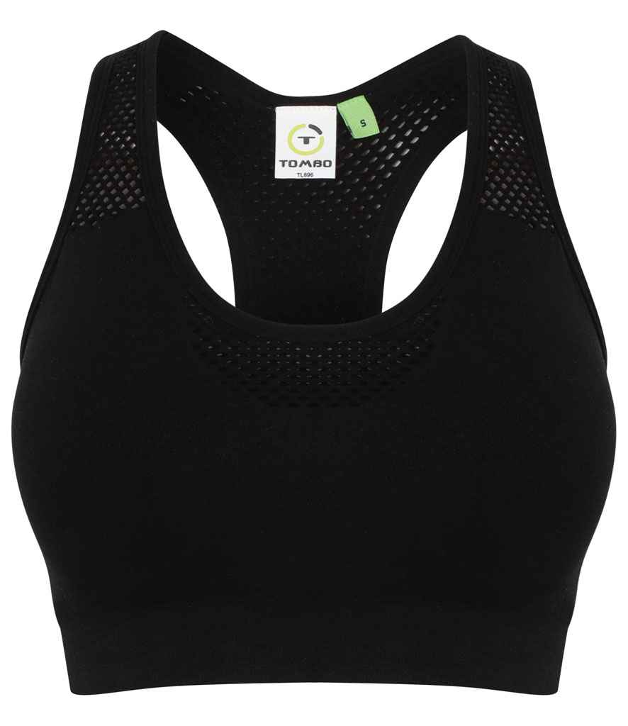 Tombo Ladies Seamless Crop Top in by Tombo — Custom branded clothing by Print Press, featuring premium embroidery produced in our specialist print lab in the UK.
