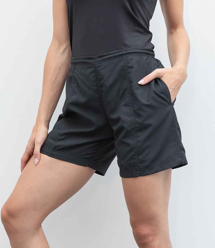 Tombo Ladies All Purpose Shorts in Black by Tombo — Custom branded clothing by Print Press, featuring premium embroidery produced in our specialist print lab in the UK.