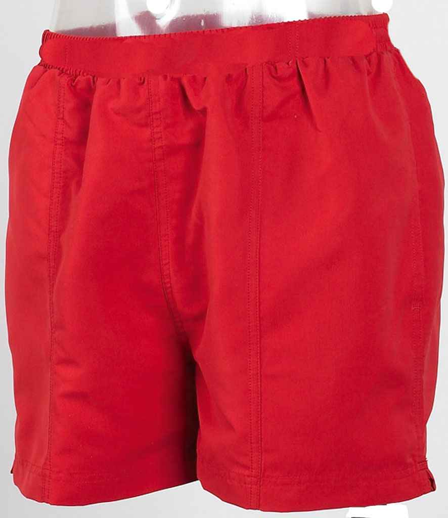 Tombo Ladies All Purpose Shorts in Red by Tombo — Custom branded clothing by Print Press, featuring premium embroidery produced in our specialist print lab in the UK.
