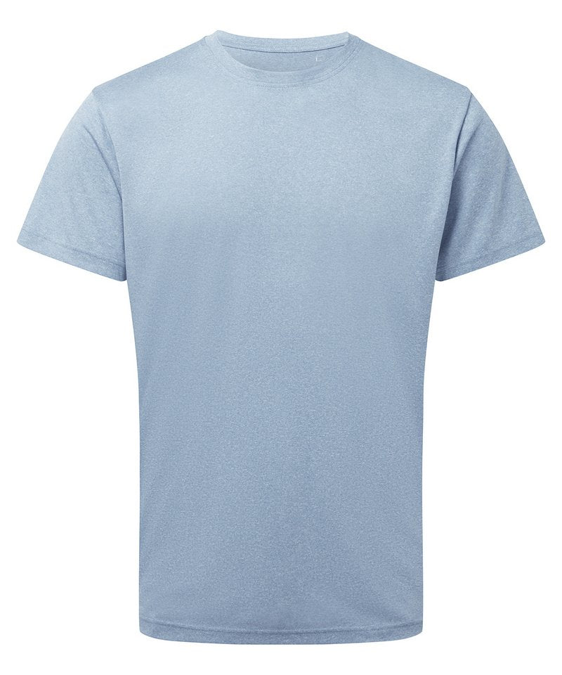 Tridri Performance T-Shirt - (2nd Colours) in Dusk Blue Melange by TriDri — Custom branded clothing by Print Press, featuring premium embroidery produced in our specialist print lab in the UK.