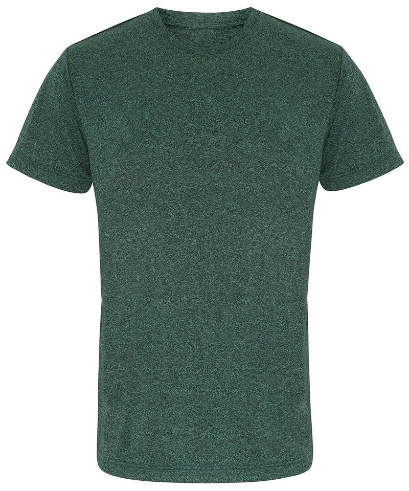 Tridri Performance T-Shirt - (2nd Colours) in Forest Green Black Melange by TriDri — Custom branded clothing by Print Press, featuring premium embroidery produced in our specialist print lab in the UK.