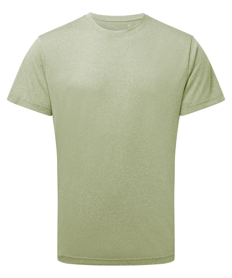 Tridri Performance T-Shirt in Sage Green Melange by TriDri — Custom branded clothing by Print Press, featuring premium embroidery produced in our specialist print lab in the UK.