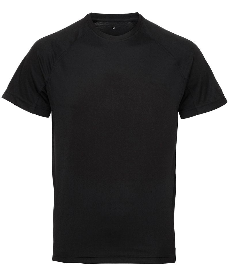 Tridri Panelled Tech Tee in Black by TriDri — Custom branded clothing by Print Press, featuring premium embroidery produced in our specialist print lab in the UK.